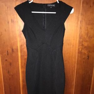 Tight mini black dress (size S)